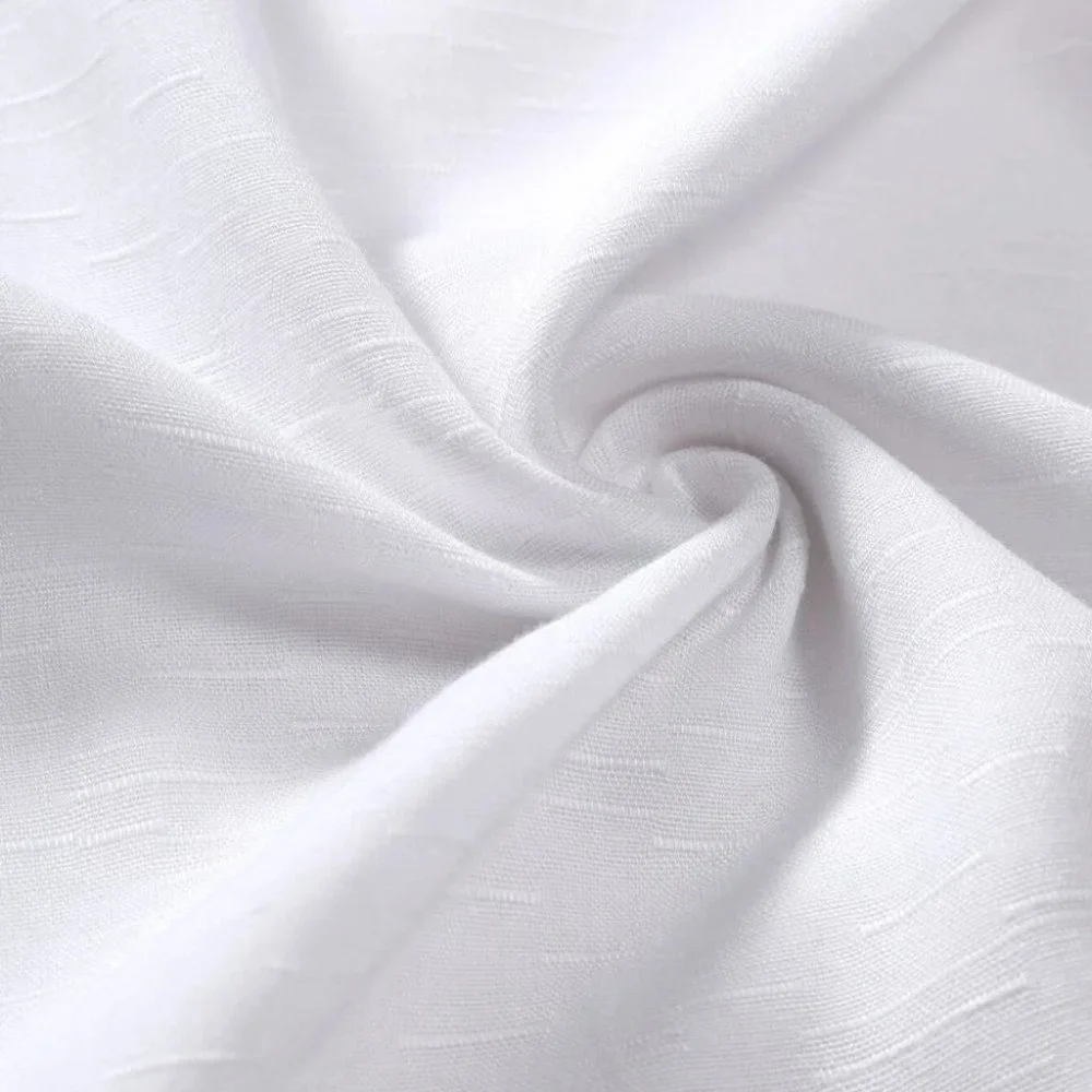 White Men's Collared Shirt Casual - Picture 5 of 6